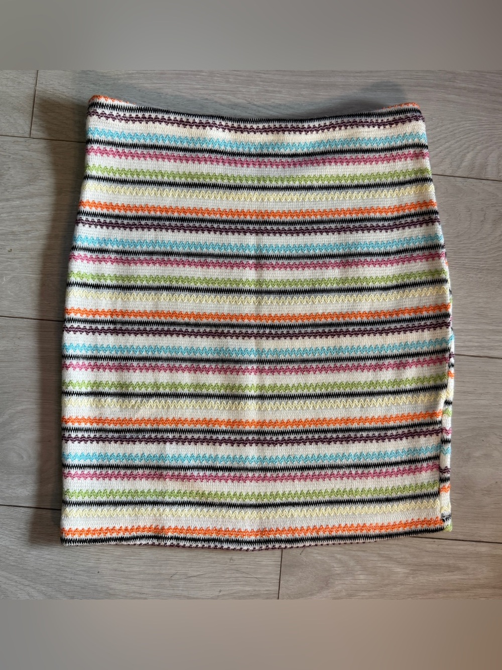 Princess Polly Striped Knit Mini Skirt US 10 Colorful Sweater Skirt Skirt Only
